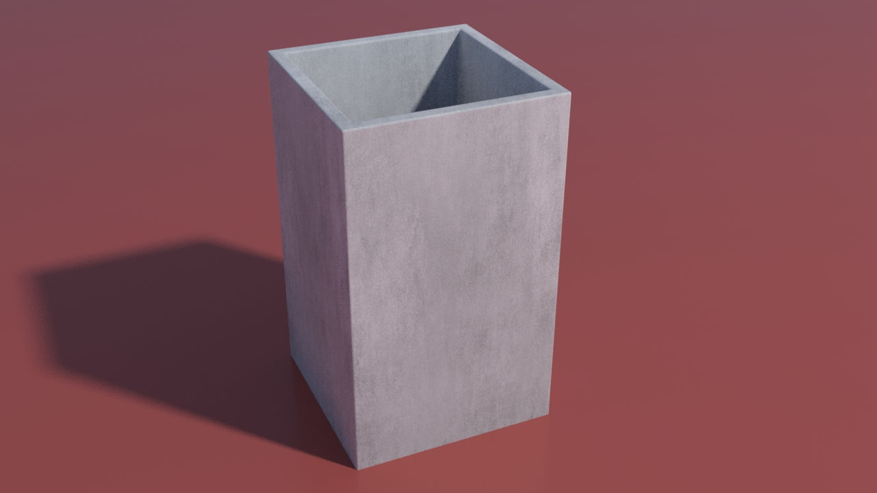 Silikon Kalıp | Kare Vazo | 12 x 12 cm yükseklik:20 cm