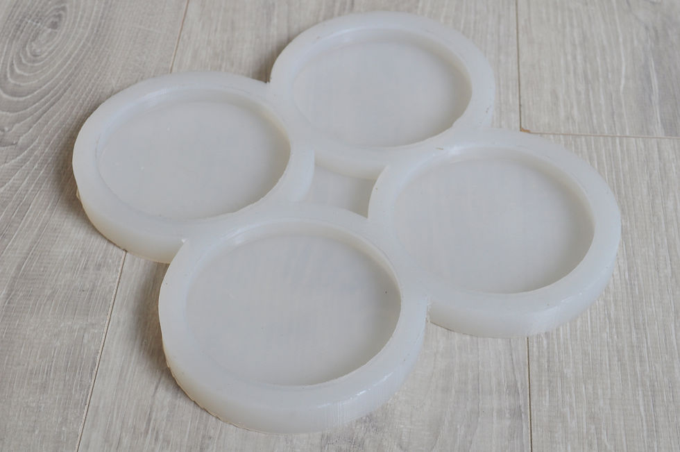 Küçük resim: Silikon kalıp Yuvarlak bardak altlığı çap▪︎10 cm h▪︎10mm 4lü grup