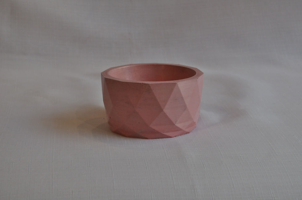 Küçük resim: Toprak Koleksiyonu Terra Rosa | Pembe | Silindir, Altıgen, Elmas Saksı, Mumluk