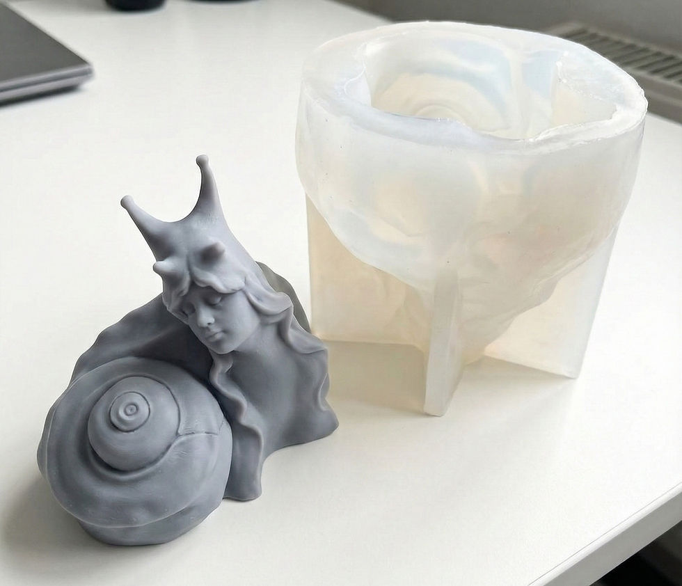 Küçük resim: Silicone Mold | Snail Woman Figure | 15 cm h:12 cm 