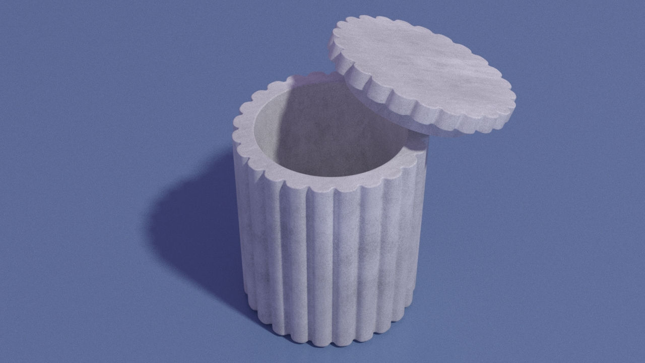 Silikon Kalıp | Dalgalı Kenar Silindir Kutu | Çap▪︎8,2 cm | h▪︎8,5 cm + Kapak