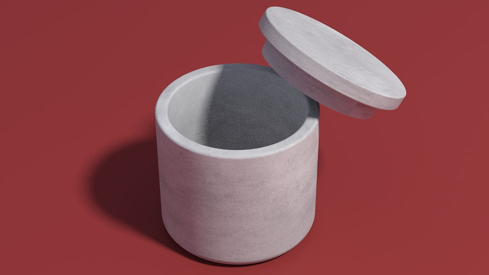 Thumbnail: Spice Box with 3 Different Named Lid Molds silicone mold diameter 80 mm h:70 mm