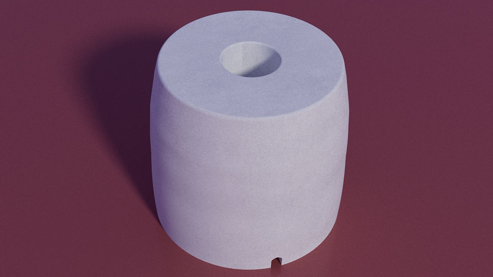 Küçük resim: Silikon Kalıp | Düzensiz Hatlı SilindirAbajur | Çap 14,3 cm h:13 cm