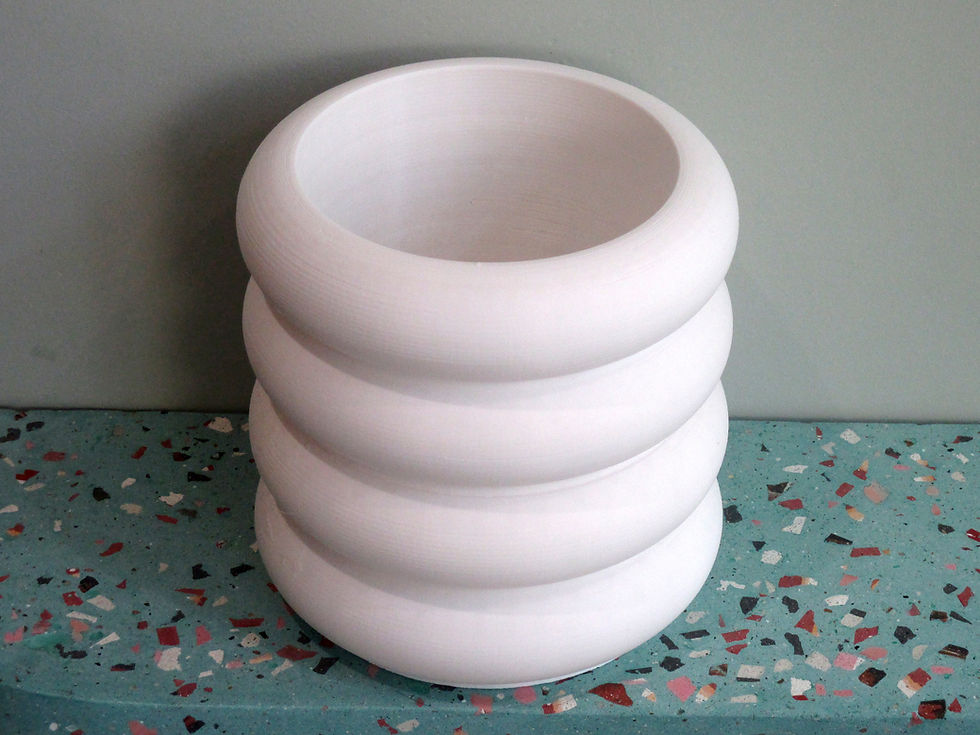 Thumbnail: Wavy Large Pot Silicone Mold Height: 20 cm Diameter: 20 cm