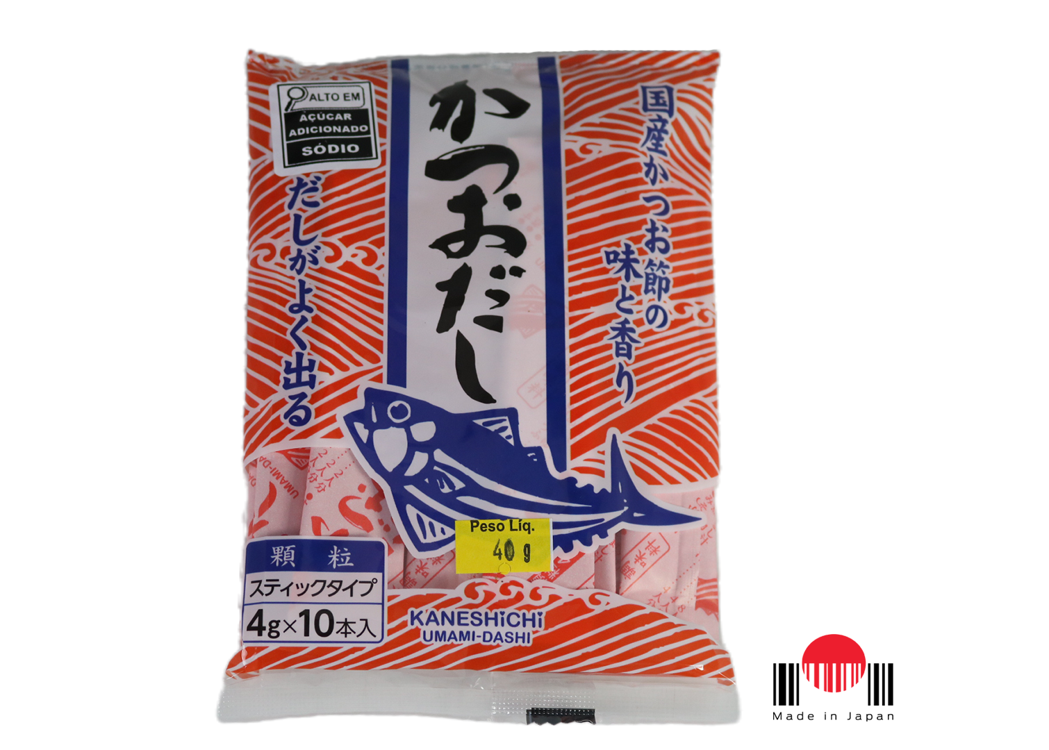 TBD078B - Base para Caldo Katsuo Dashi 10P x 4g (40g) - Kaneshichi