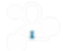 Icon representing project management with a person silhouette, euro sign for budget, clock for time management, and a calendar symbolizing scheduling and deadlines.