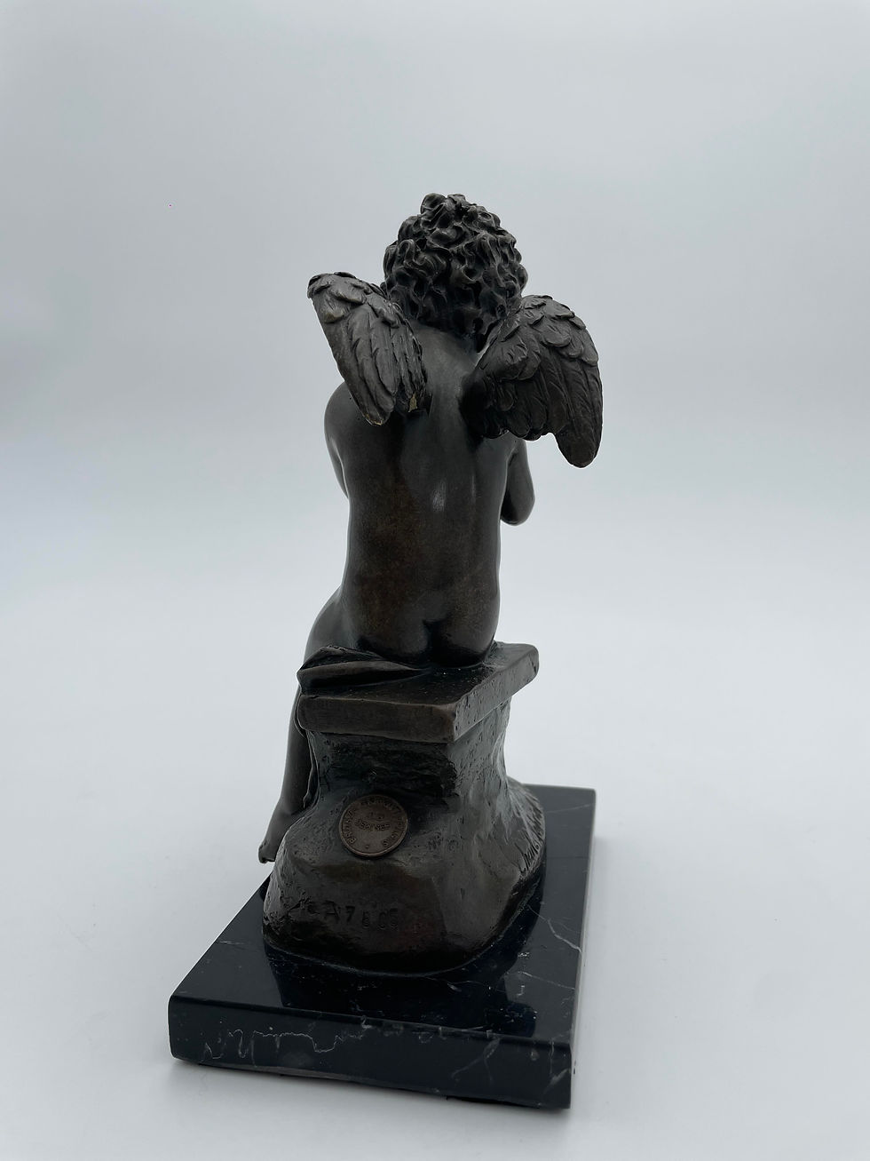 Miniature : Bronze Cupidon réparant son arc Charles Gabriel LEMIRE