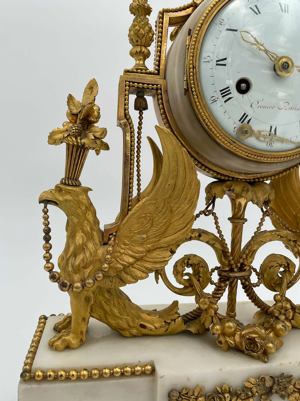 Miniature : Pendule aux griffons Par Cronier Époque Louis XVI