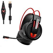PC Gaming Headset, 7.1 Channel USB Wired Over Ear Noise Canceling Stereo Headphones with Mic