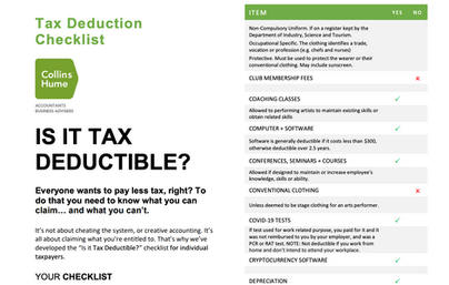 Is It Tax Deductible? Tax Deduction Checklist
