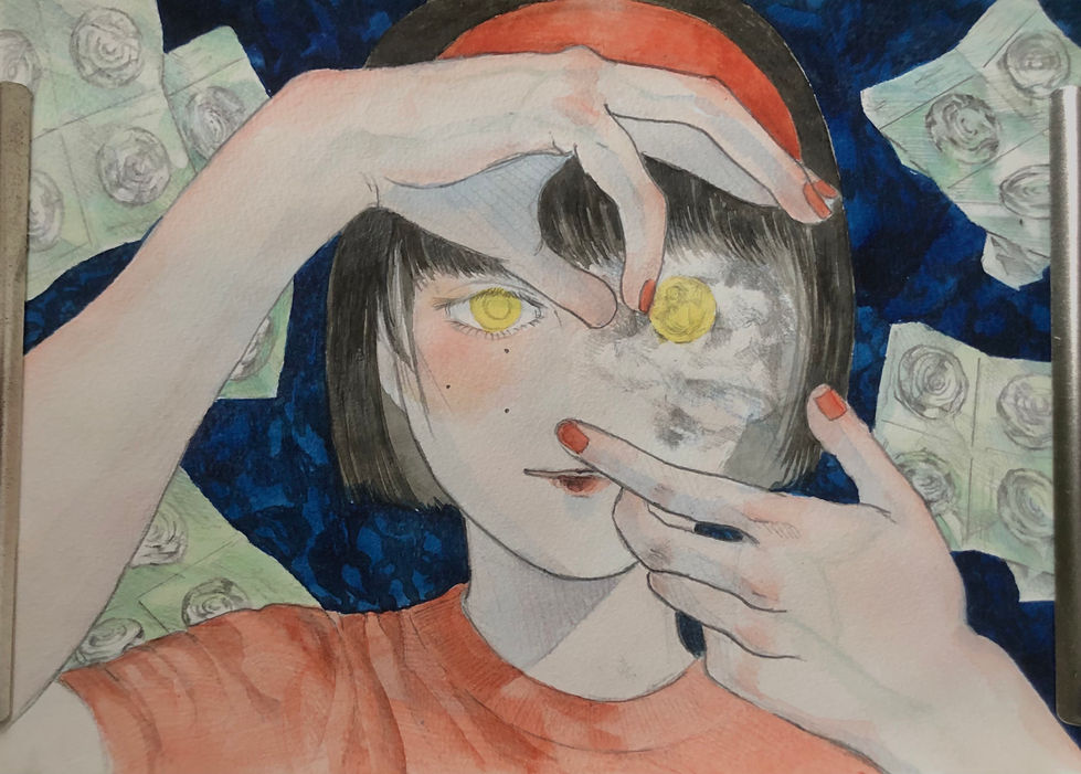 曇月 (切断前 右側の絵)
