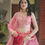 Thumbnail: Peach Dola Silk Lehenga with Zari Sequins Work & Organza Dupatta