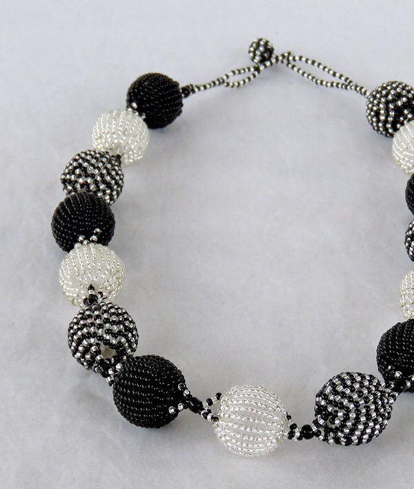 Thumbnail: African Maasai Handmade Beaded Choker Necklace |Chunky|Ethnic|Tribal |Gold&amp;B