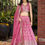 Thumbnail: Dola Silk Jacquard Lehenga Choli with Zari and Sequins Embroidery and Organza Du