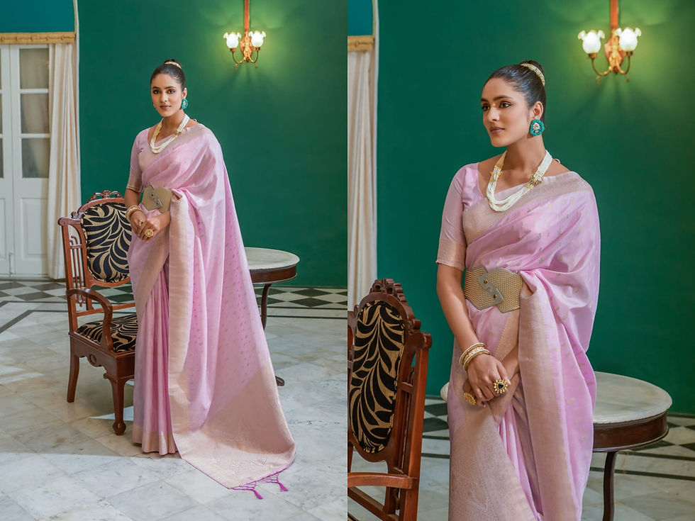 Thumbnail: Kanjivaram Kubera Pattu Silk saree for women southindian wedding saree Partywear