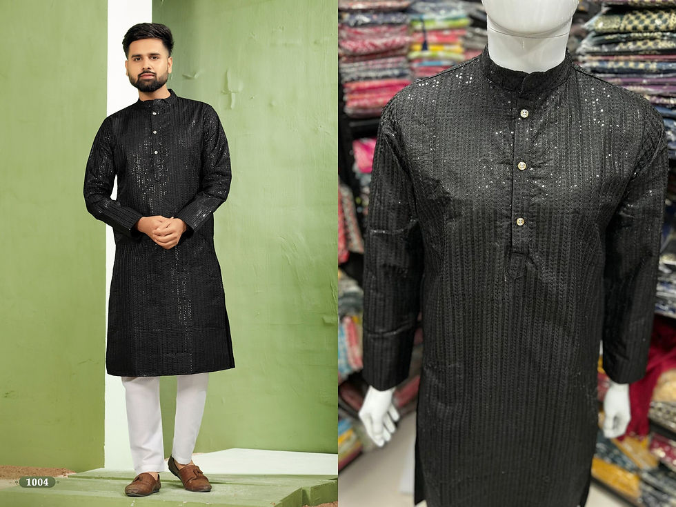 Thumbnail: Navratri Mens kurta Pure Cotton Ganpati print Men's Kurta payjama set men kurta