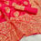 Thumbnail: Red silk Saree, Indian Saree, Silk Wedding Saree, India Store Saree Blouse, Desi