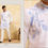 Thumbnail: Mens Khadi Silk Kurta Pant Set Multi Thread Embroidered Ethnic Wear