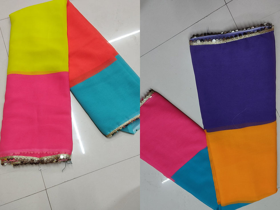 Thumbnail: Alia bhatt saree-Rocky &amp; Rani Movie saree-Bridesmaid Georgette Ombre saree-M