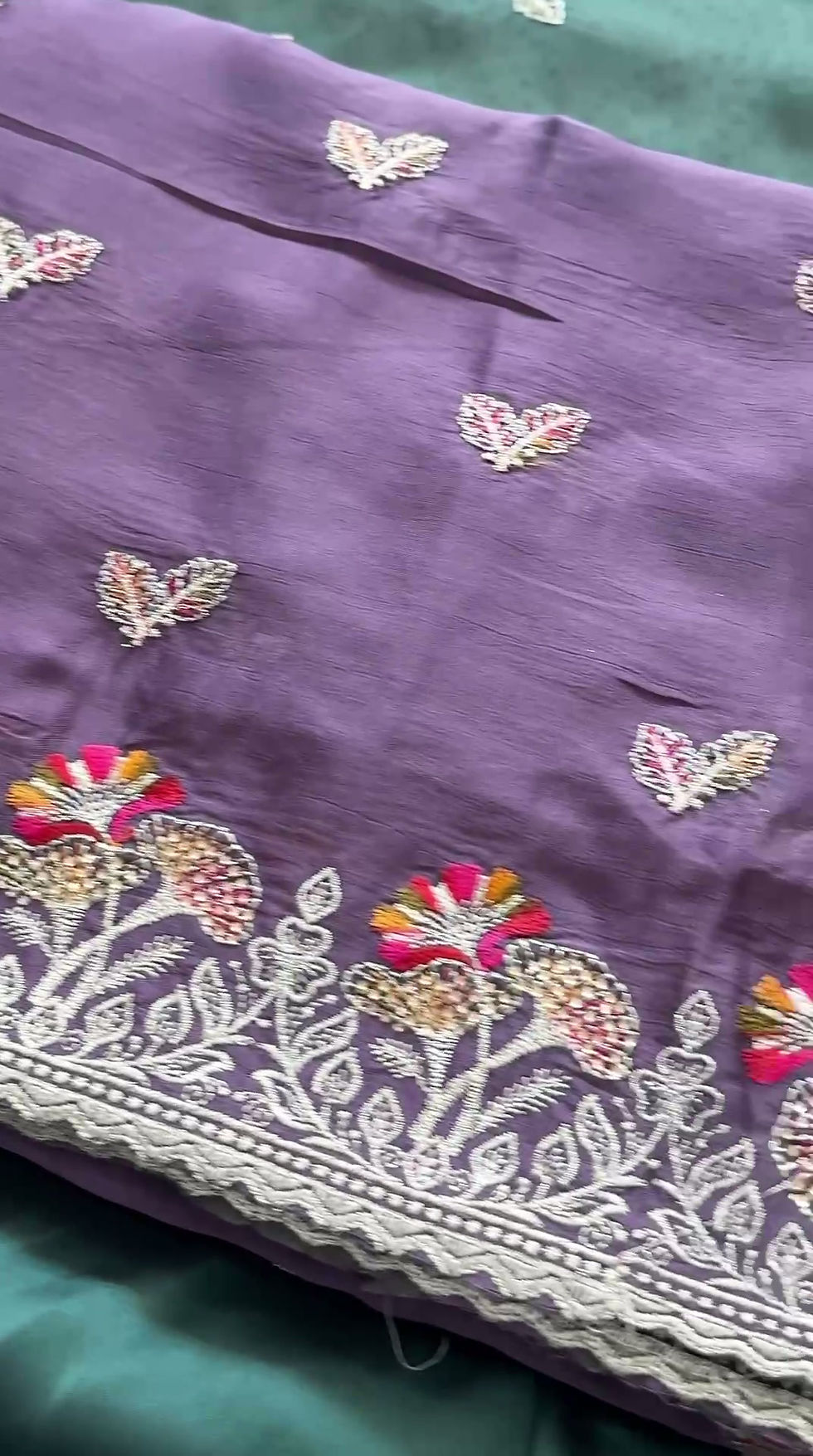 Thumbnail: Women Soft Rangoli Silk Saree with Embroidery Lace Border and Running Embroidere