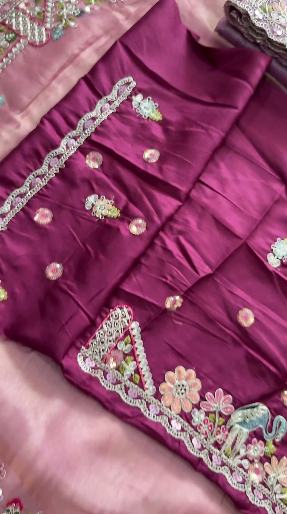 Thumbnail: Women Pure Tissue Silk Saree with Heavy Embroidery Cutwork Border Wedding Wear S
