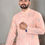 Thumbnail: Peach Luckhnowi Kurta-Men kurta-Navratri Kurta-Kurta payjama set-men kurta tunic