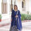 Thumbnail: Vichitra Silk Embroidered Gown with Sequins Work and Designer Dupatta