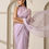 Thumbnail: Lavender Chiffon Saree with Lace and Self Fabric Blouse