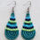 Thumbnail: Beadwork earrings, Multi Colors earrings Beaded earrings Ethnic earrings America