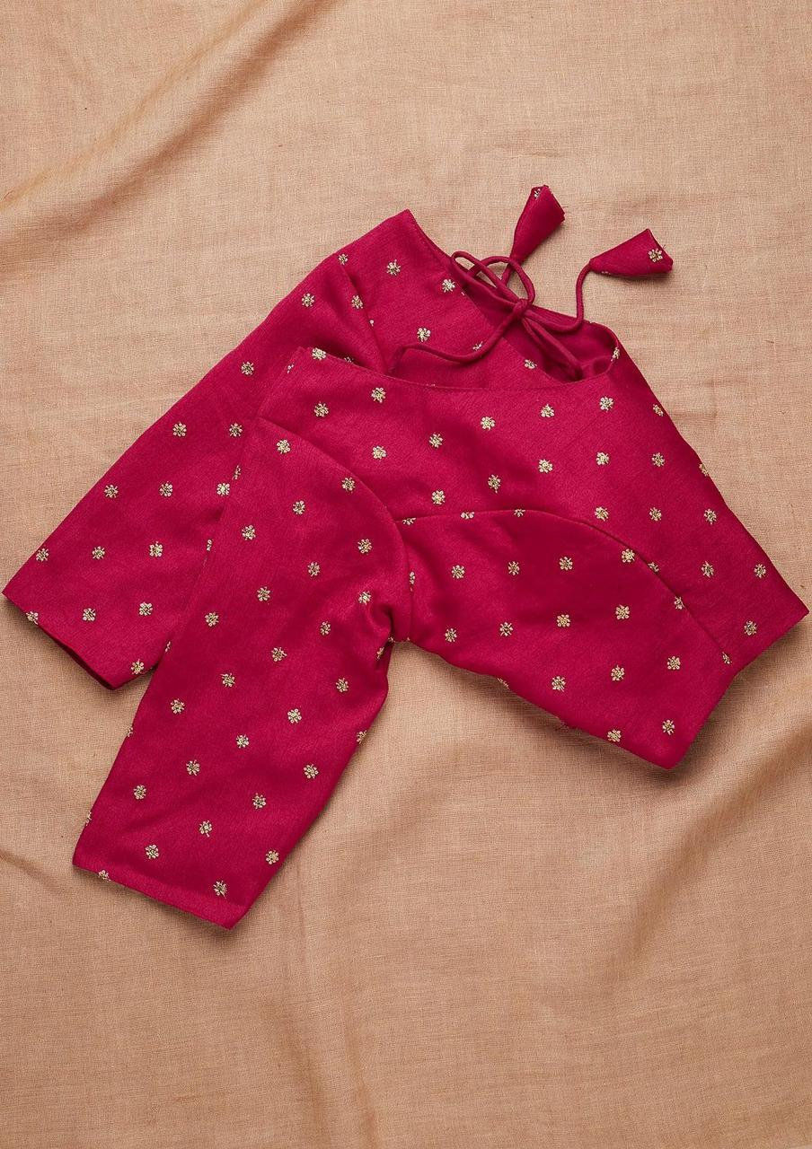 Thumbnail: Beautiful Readymade Heavy Premium Silk Designer Sari Choli Top Tunic Women Wear