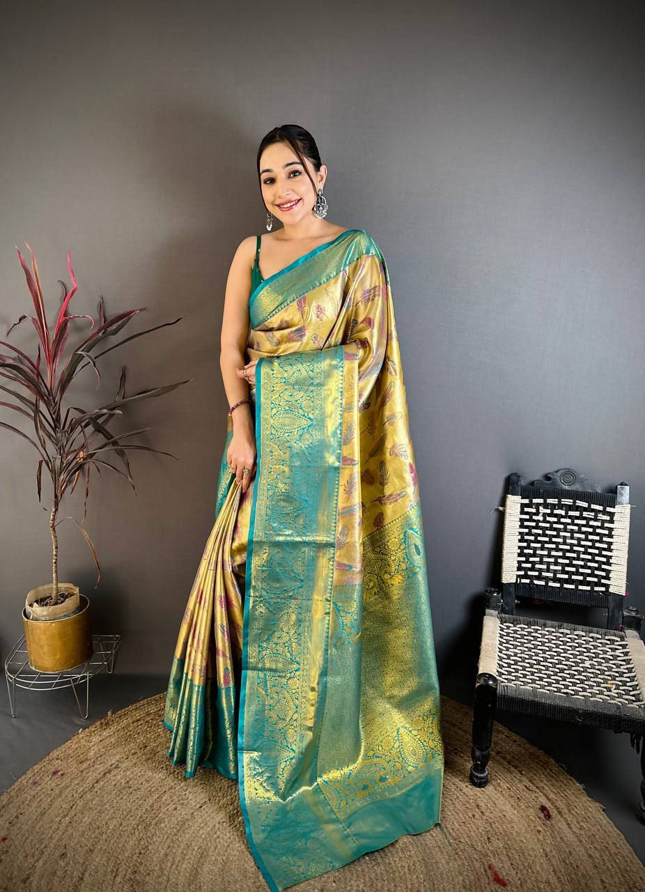 Thumbnail: Traditional Kanjivaram Semi Silk Saree for Women