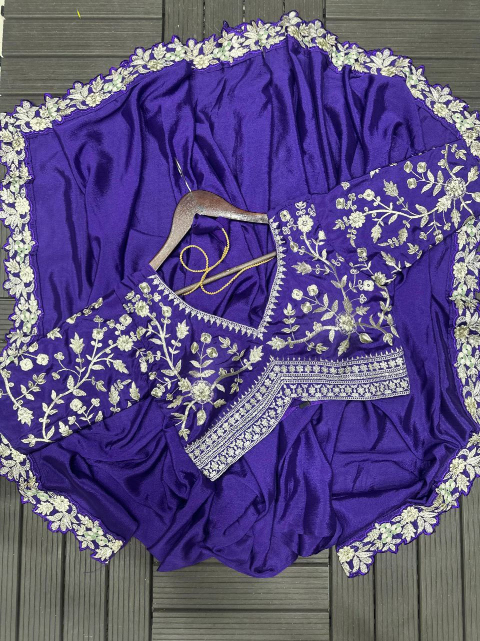 Thumbnail: Trending Party Wear Lehenga Choli with Embroidery Work & Ready Made Blouse