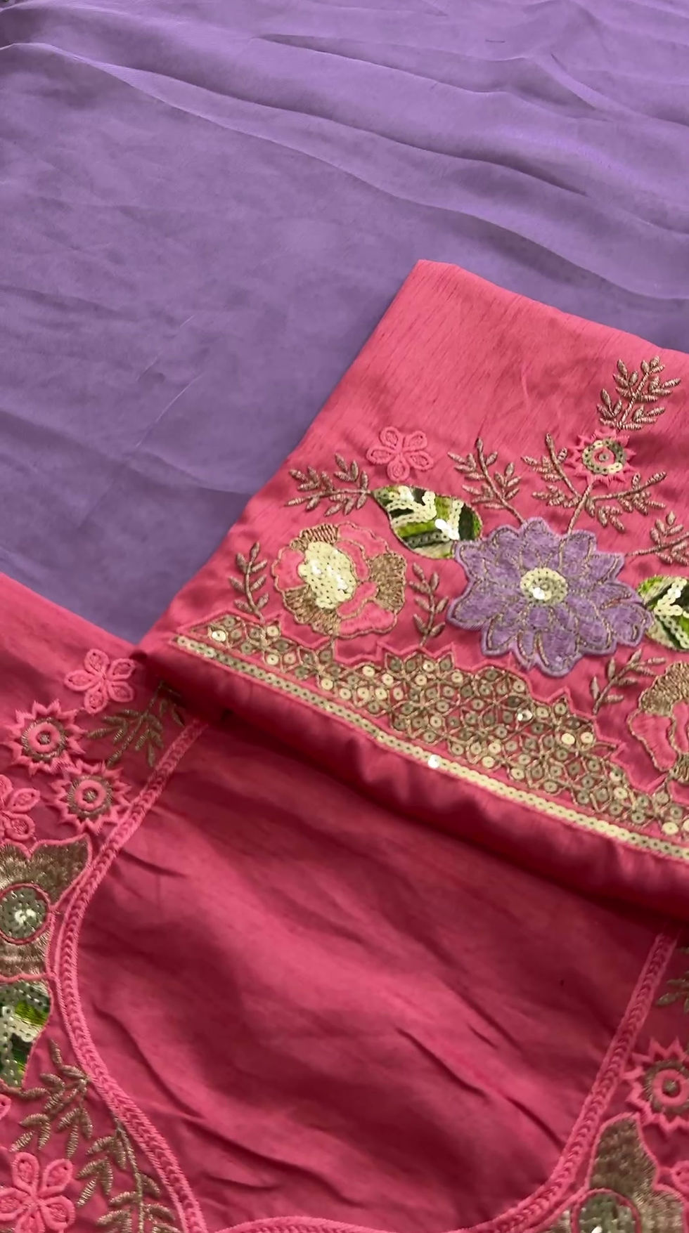 Thumbnail: Women Rangoli Silk Saree with Embroidery and Cutwork Border