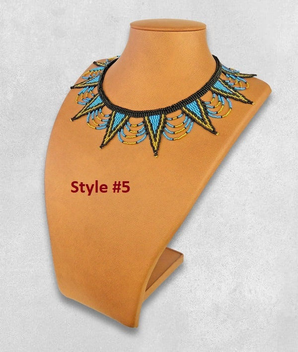 Thumbnail: African Maasai Handmade Beaded Choker Necklace |Chunky|Ethnic|Tribal |Gold&amp;B