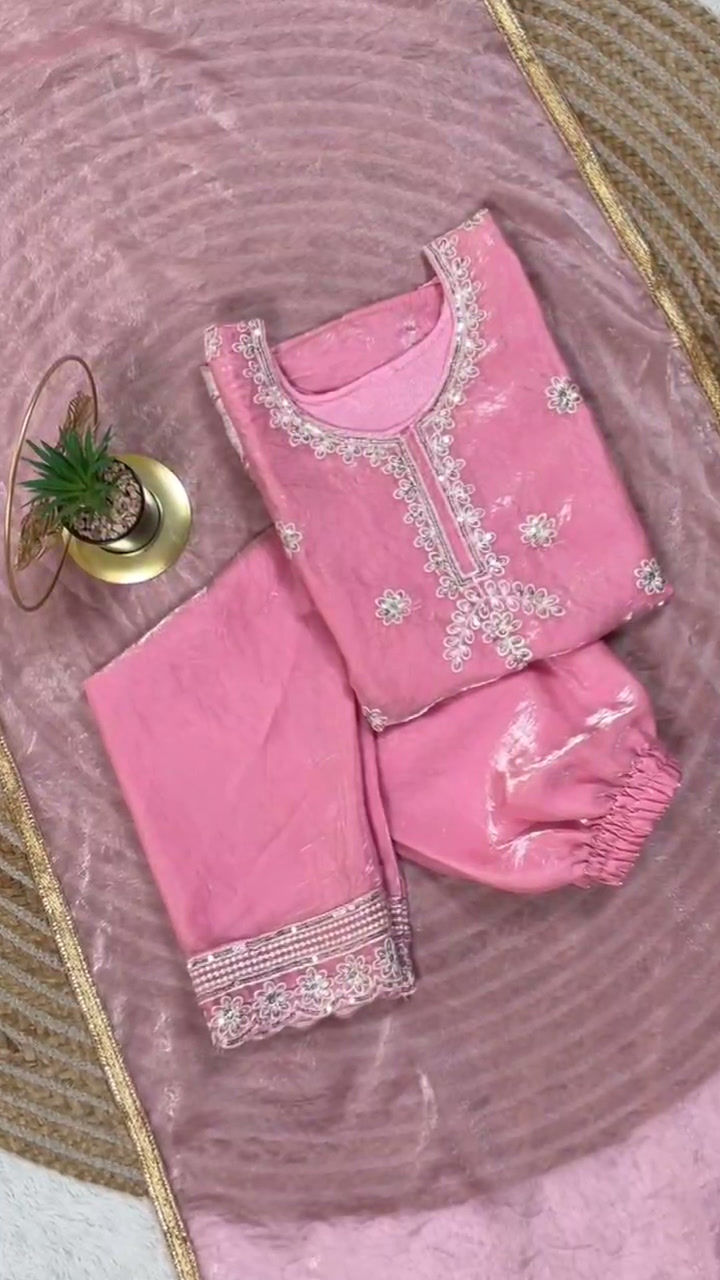 Thumbnail: Kids Ethnic Palazzo Dress Girls Designer Festival Wear Outfit