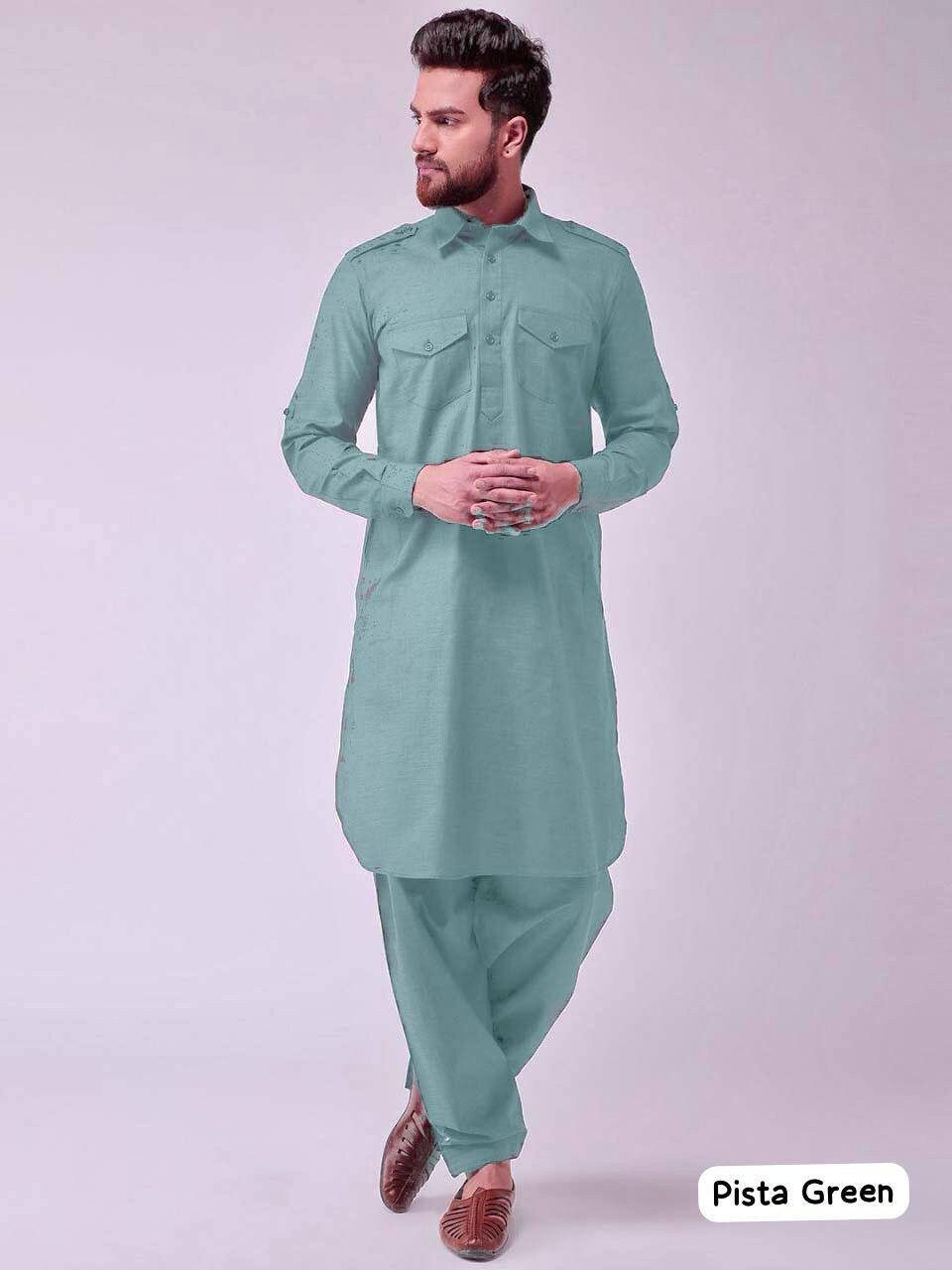 Thumbnail: Pathani Kurta-Eid Kurta-Men kurta-Navratri Kurta-Kurta payjama set-men kurta tun