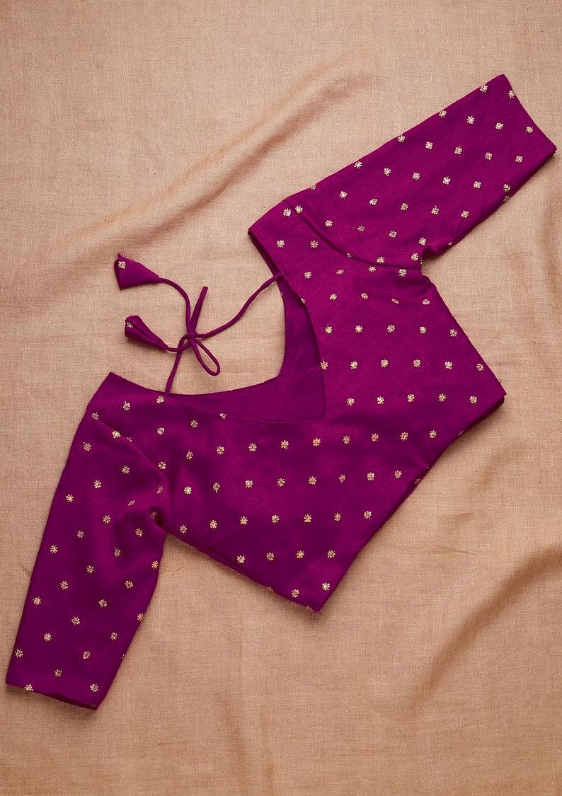 Thumbnail: Beautiful Readymade Heavy Premium Silk Designer Sari Choli Top Tunic Women Wear