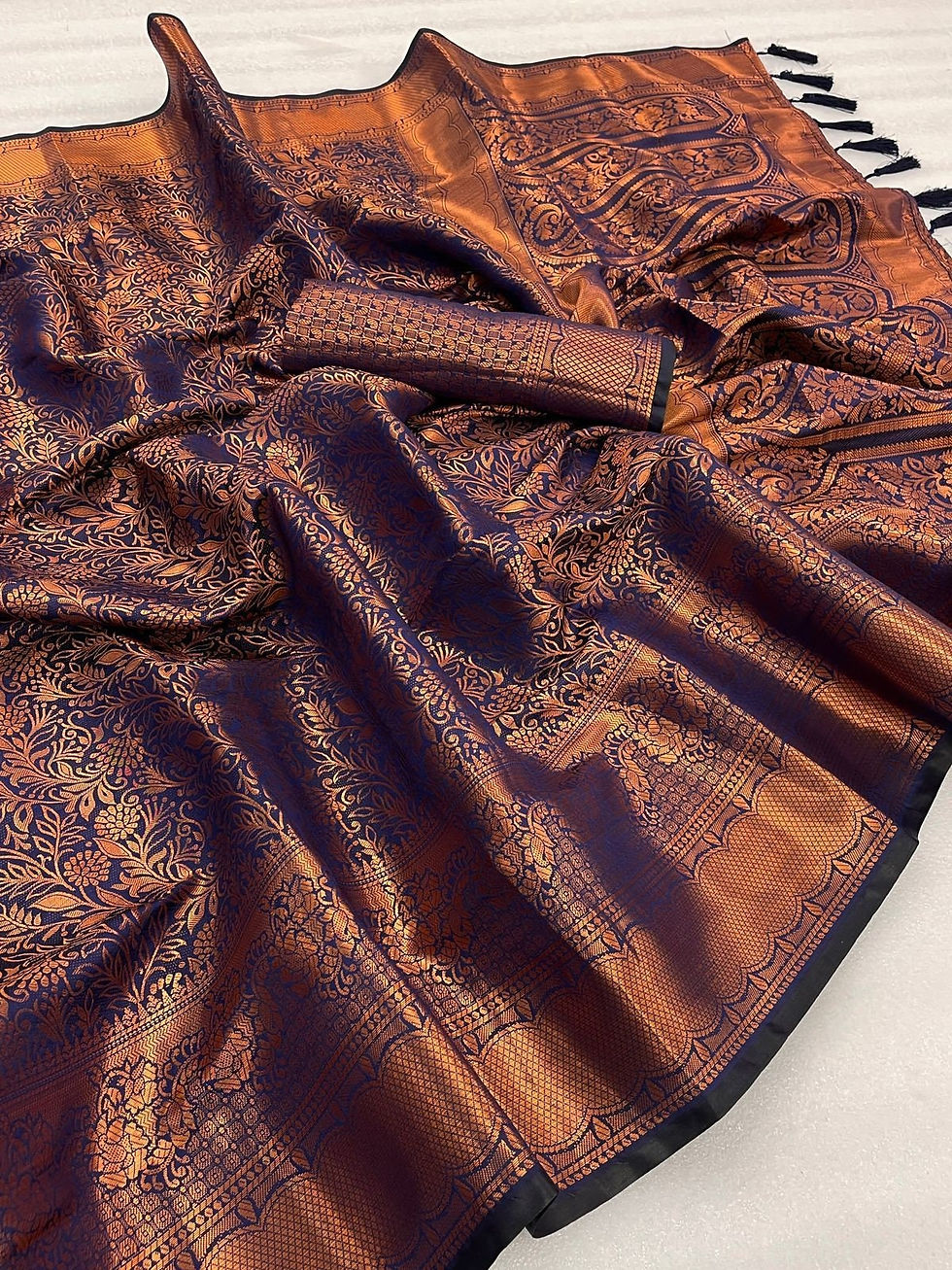 Kanjivaram Kubera Pattu Silk saree for women southindian wedding saree Partywear