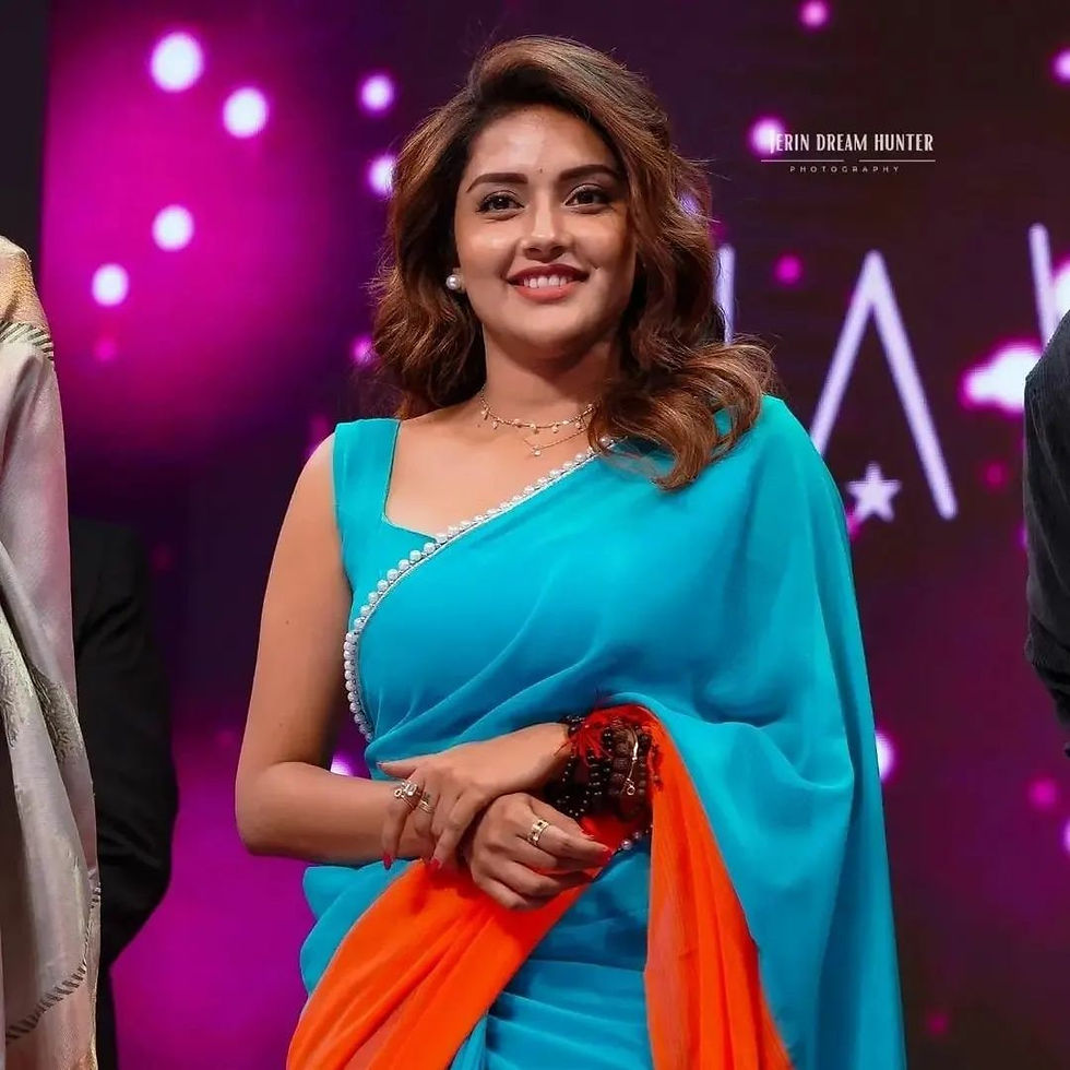 Thumbnail: Pre-stitched Tollywood inspired saree-Ombre Printed saree-Bridesmaid Satin silk