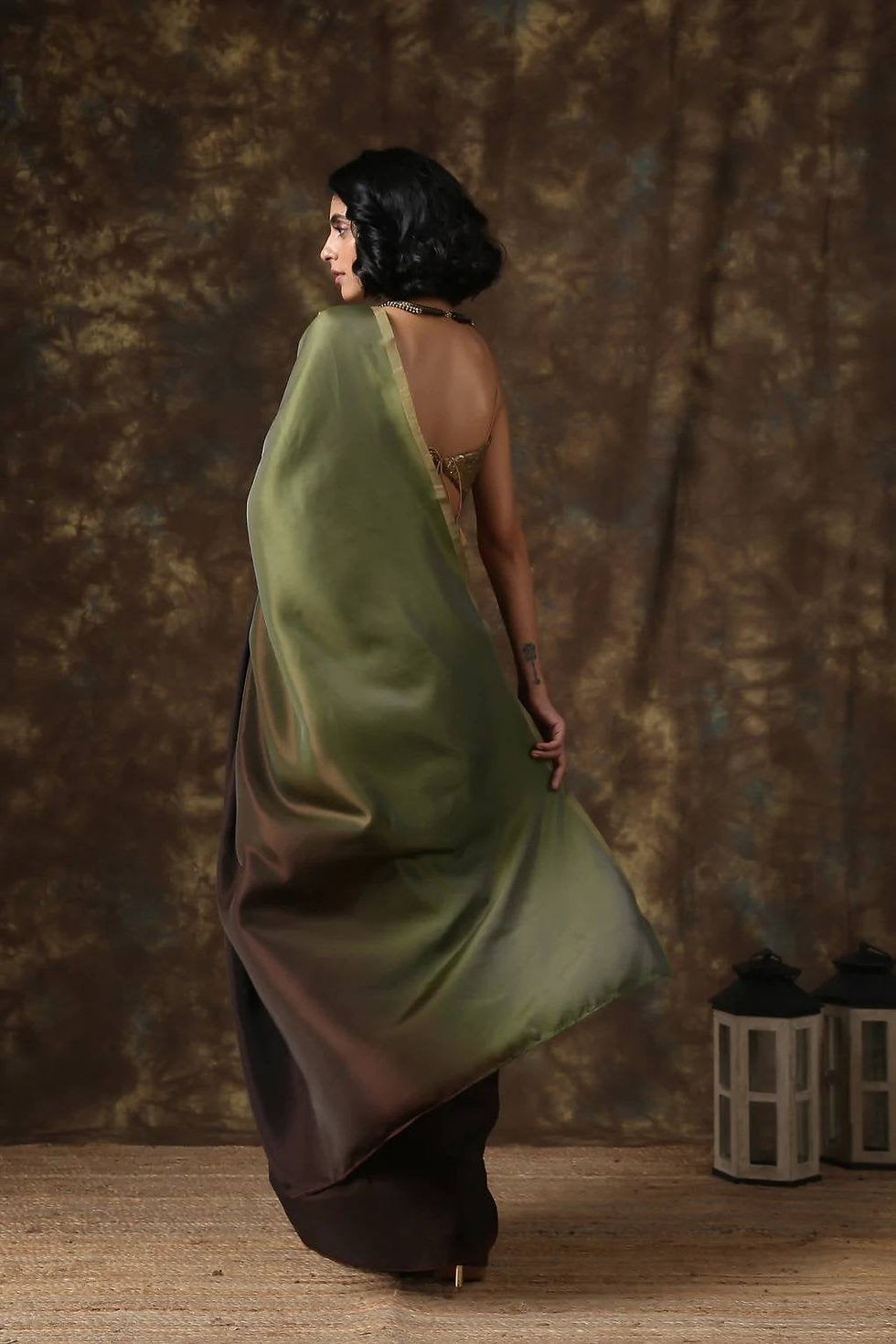 Thumbnail: Designer Bollywood Trendy Rangoli silk Plain Ombre saree for women bridesmaids s