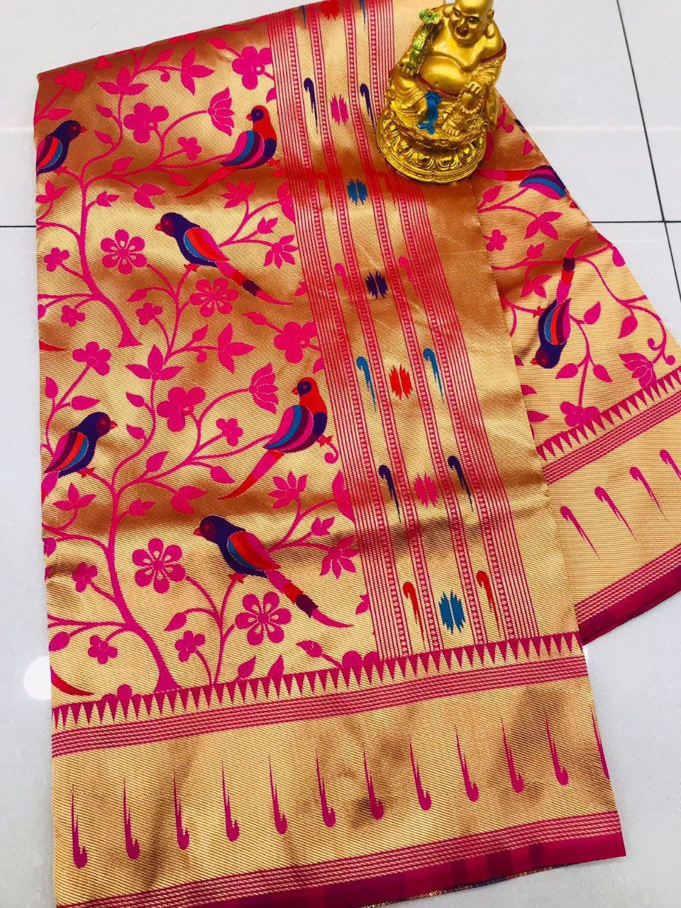 Thumbnail: Traditional Kanjeevaram Silk Saree For Women Traditional Indian Wedding Silk Sar
