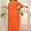 Thumbnail: Reyon Slub Embroidered Kurti Pant Set with Chanderi Dupatta Festive Wear