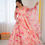 Thumbnail: Organza Silk Anarkali Gown with Dupatta Digital Print Handwork 8 Meter Flair Des