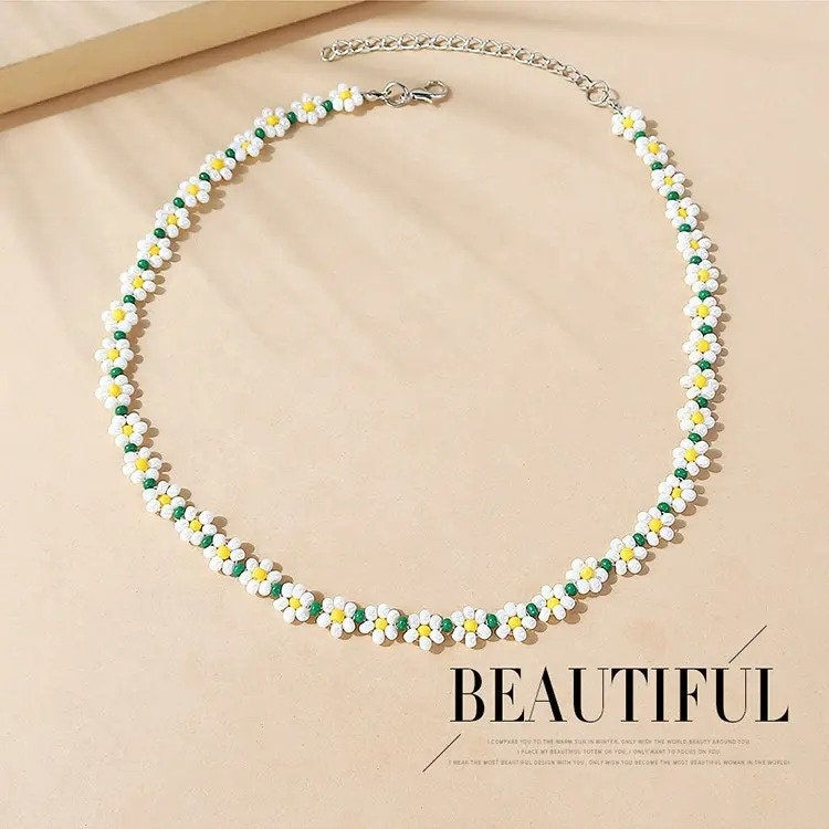 Thumbnail: Beaded Strands Flower Beads Bracelet for Girls Bohemia Seed Friendship Children