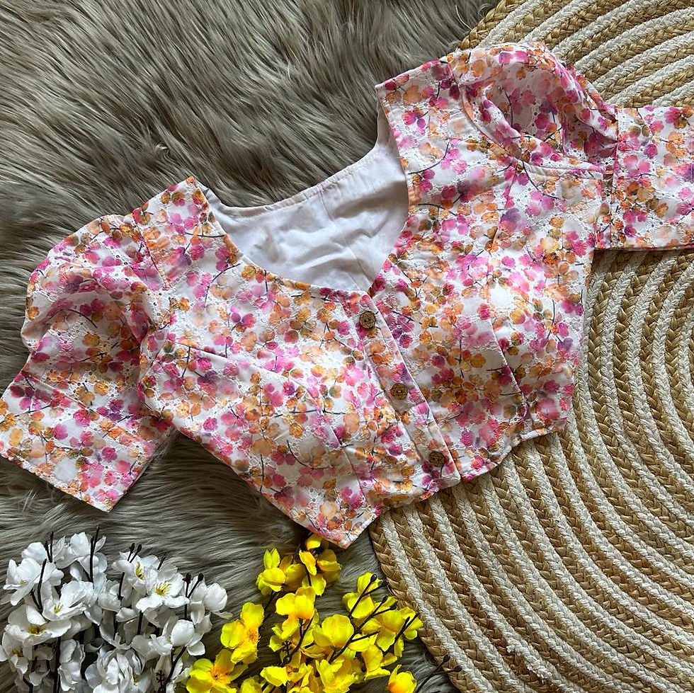 Thumbnail: Designer Floral PrintedReaadymade Blouses