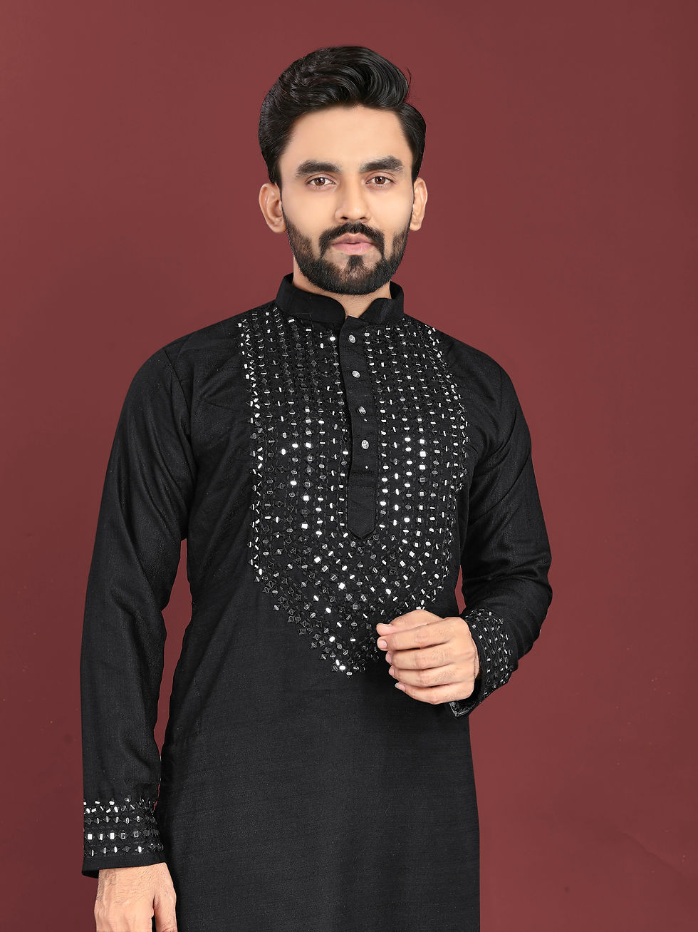Thumbnail: Festive wear men's Kurta-Men kurta-Navratri Kurta-Kurta payjama set-men