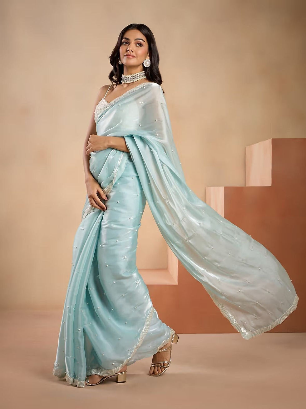 Pre-stitched saree-Alia saree-Designer Jimi choo saree-1 min ready sari-Bridesma