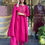 Thumbnail: Women Pink Chanderi Embroidered Stitched Kurti Set with Bottom and Chinon Dupatt