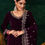 Thumbnail: Velvet A Line Embroidered Kurti Pant Set with Velvet Dupatta Festive Wear