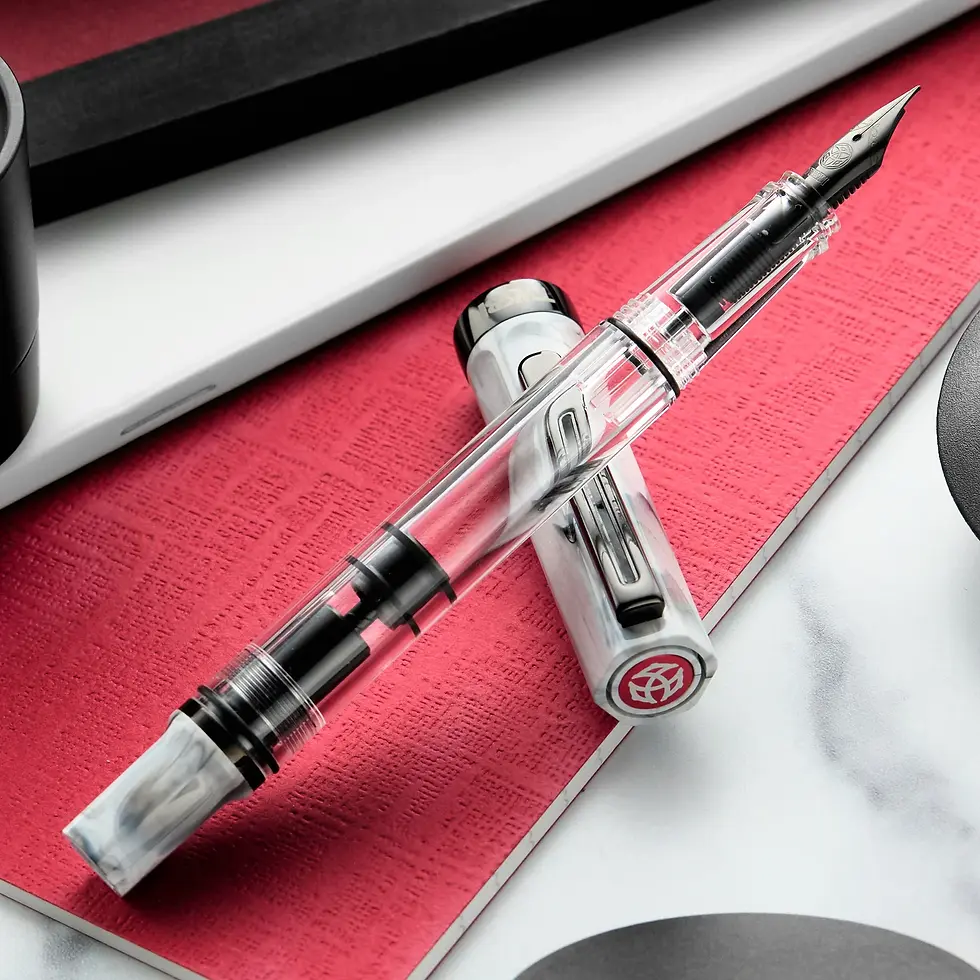 Thumbnail: TWSBI ECO Fountain Pen - Carrara w/ Onyx Trim